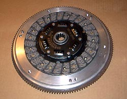 Aluminum flywheel with clutch disc